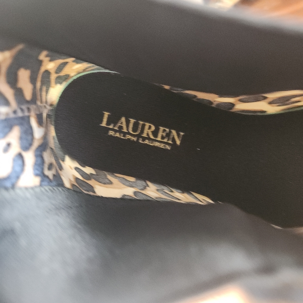 Lauren Ralph Lauren Women Boots Leopard Size 8 Tally Ankle Rain Boots New - Picture 7 of 8